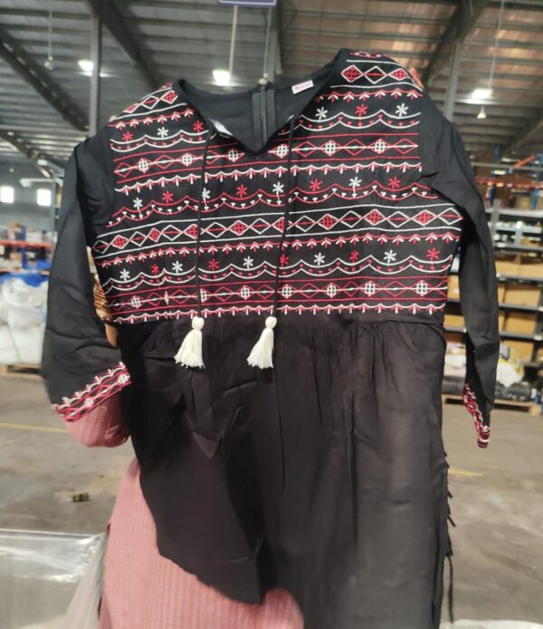 Black Colour Short Frock Top For Girl Size 32