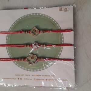 Red Colour Rakhi For Brother Pack Of 3