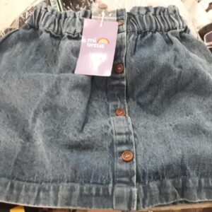 Mi Arcus Cotton Denim Blue Skirt For Baby Girls Kids Size 5 To 6 Years