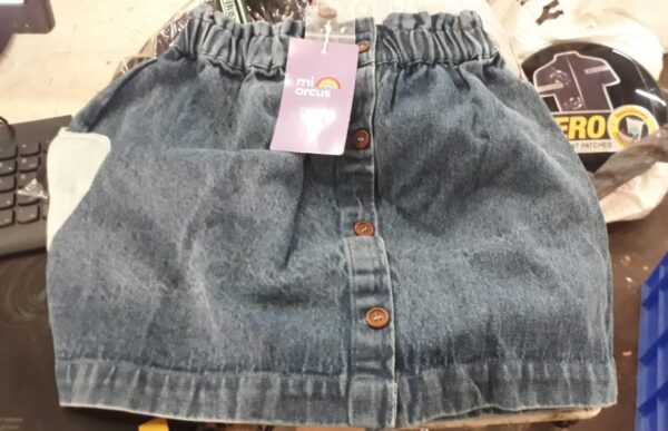 Mi Arcus Cotton Denim Blue Skirt For Baby Girls Kids Size 5 To 6 Years