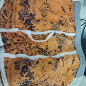 Orange Color Printed Mens Underwear Size S