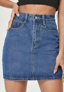 Denim A Line Mini Skirt Size 36
