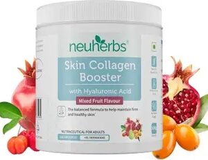 Neuherbs Skin Collagen Powder Mixed Fruit Flavour Supplement For Glow Beauty 105Gm