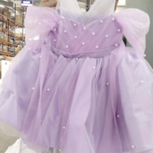 Hopscotch Girls Purple Floral Applique Party Dress Size 70