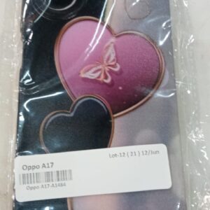 Oppo A17 Mobile Back Cover Grey With Black