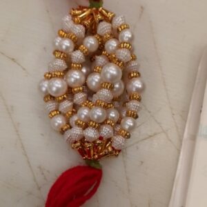 White Moti Rakhi Pack Of 12
