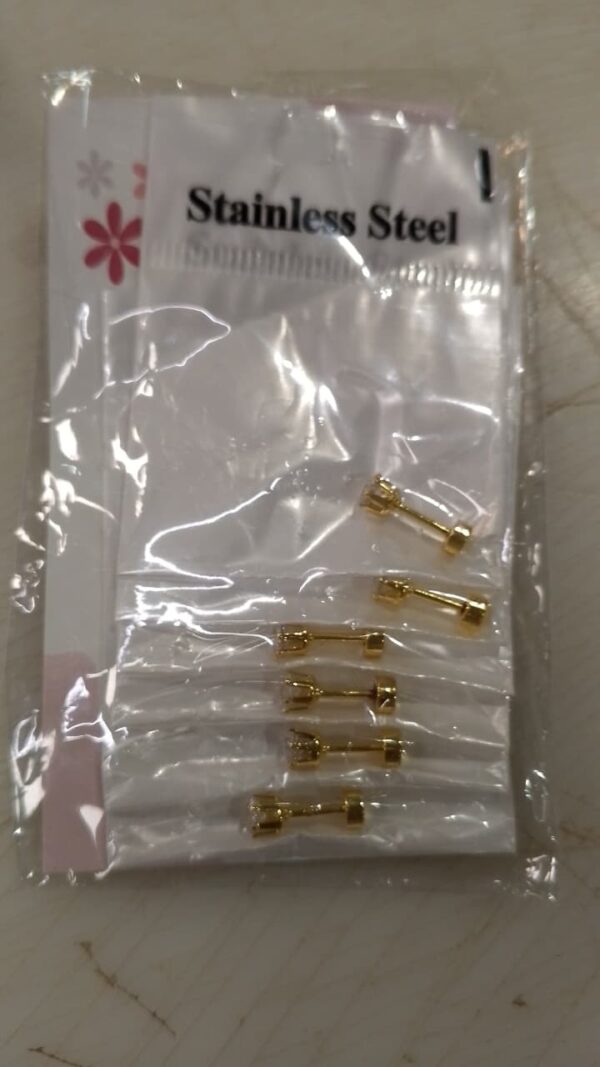 Stainless Steel Earrings For Men Pack Of 6