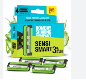 Bombay Shaving Company Sensi Smart 3 Cartridge Pack Of 4 Blades