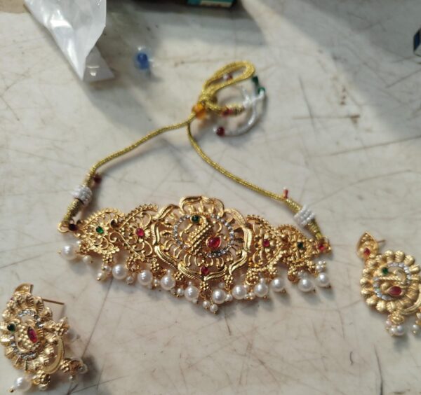 Gold Colour Necklace Set For Women