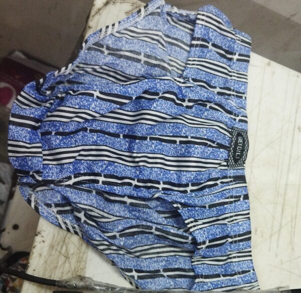 Blue Printed Brief For Men Size M