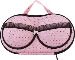 Polyester Deluxe Womens Underwear Case Travel Pink 1Pc