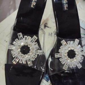 Heel Sandals For Women Color Black Size 6