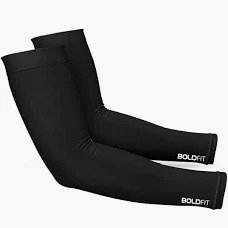 Boldfit Arm Sleeves For Men Women Uv Sun Protection Hand Cover Sleeves Black Colour