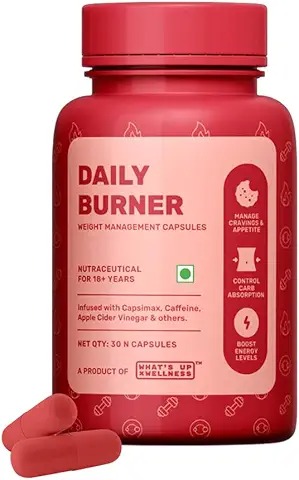 WhatS Up Wellness Daily Burner Capsules With Carb Bliss Acv 30 Capsules