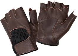 Brown Color Leather Gym Gloves