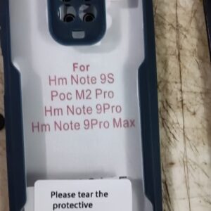 Hkm Redmi Note 9 Pro Case Back Cover Shockproof Bumper Crystal Clear