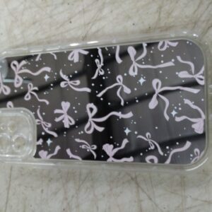 Compatible With Iphone 1212 Pro Mirror Bow Women Girls Ribbon Design Shockproof Phone Cover