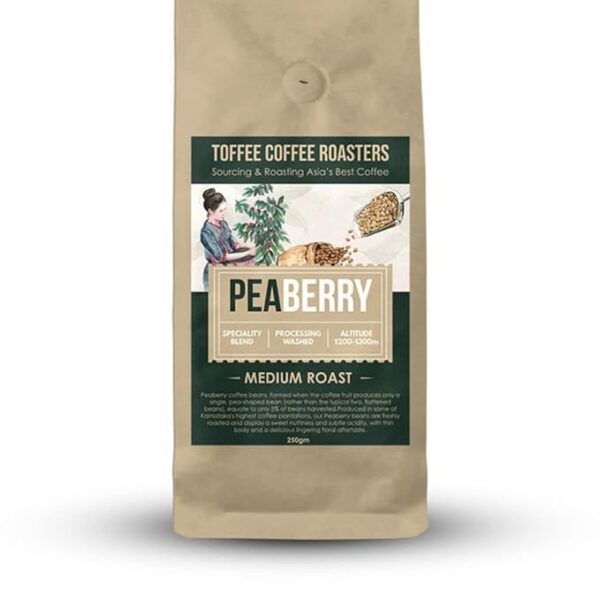 Toffee Coffee Roasters Peaberry Coffee Single Origin Coffee 250Gm