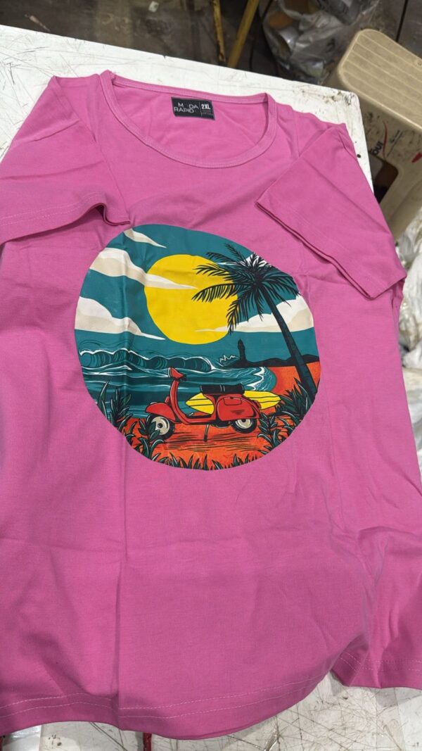 Women Pink Color T Shirt Size 2Xl