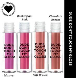 Blur India Dude DonT Touch My Gloss Mini Pigmented Sticky Mini Gloss Pack Of 4 2.5Ml Each