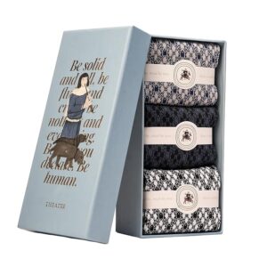 Theater Pack Of 3 Uno Plaid MenS Socks Cotton Calf Length Luxury Gift Set Formal Wear