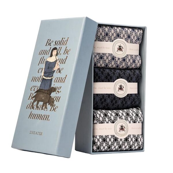 Theater Pack Of 3 Uno Plaid MenS Socks Cotton Calf Length Luxury Gift Set Formal Wear