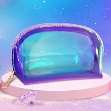 Plum Glow Thru Holographic Pouch