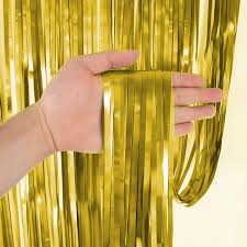Birthday Popper 1 Pcs Golden Fringe Curtains | 3.5Ft X 6.5Ft