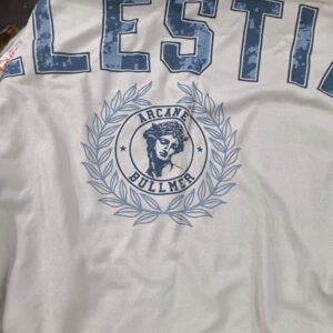 Cream Printed T Shirt Size S