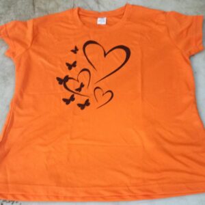 Orange Colour T Shirt For Women Size L