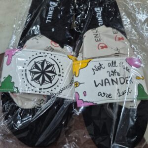 Women Black Colour Slippers Size 6