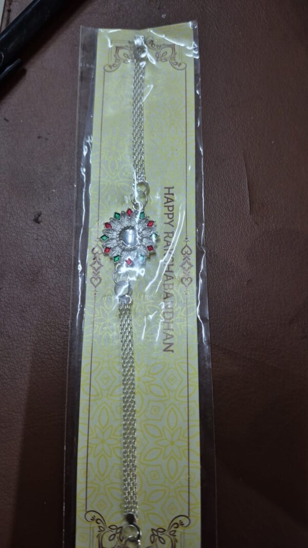 Silver Plated Fancy Rakhi