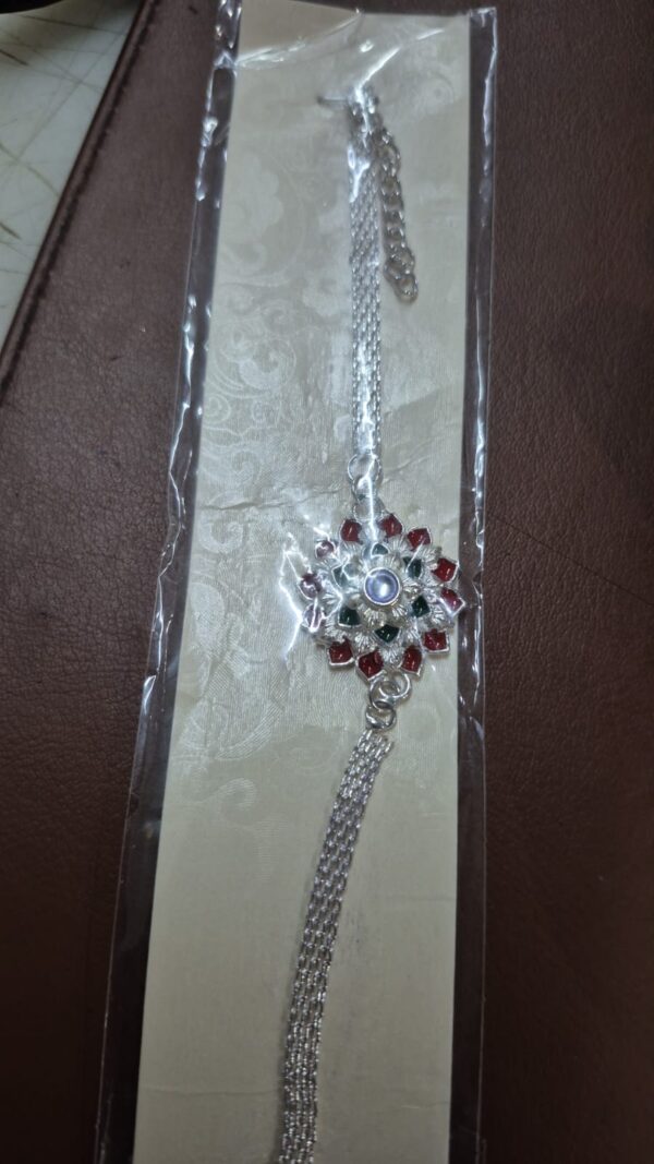 Silver Plated Fancy Rakhi