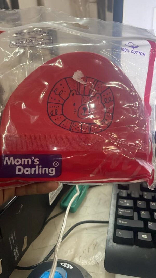 New Born Kids Pack Of 1 Printed Cotton Beanie Mittens With Booties