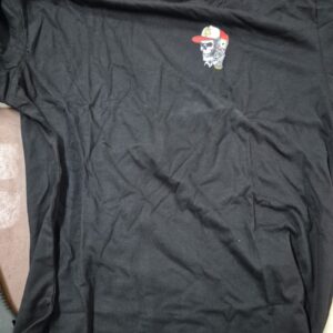 Mens Black Colour Printed T Shirt Size L