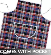 Women Multicolour Check Print Kitchen Apron