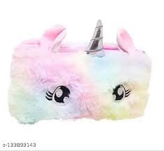Unicorn Cotton Fur Pouch For Girls