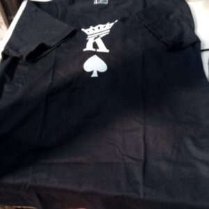 Mens Printed T Shirt Black Size L