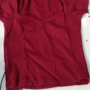 Womens Crop Top Maroon Size S