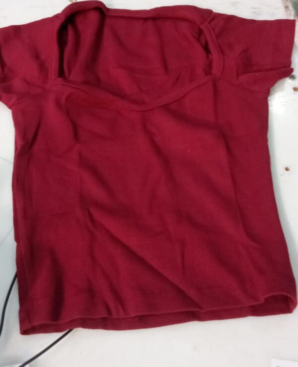 Womens Crop Top Maroon Size S