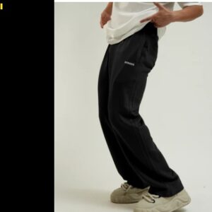 Burger Bae Irish Track Pants Black For Men Size Xl