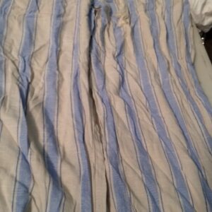 H And M Wide Pull On Trousers Off White And Blue Size S