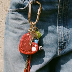 Zara Heart Mirror Multi Charm Keyring