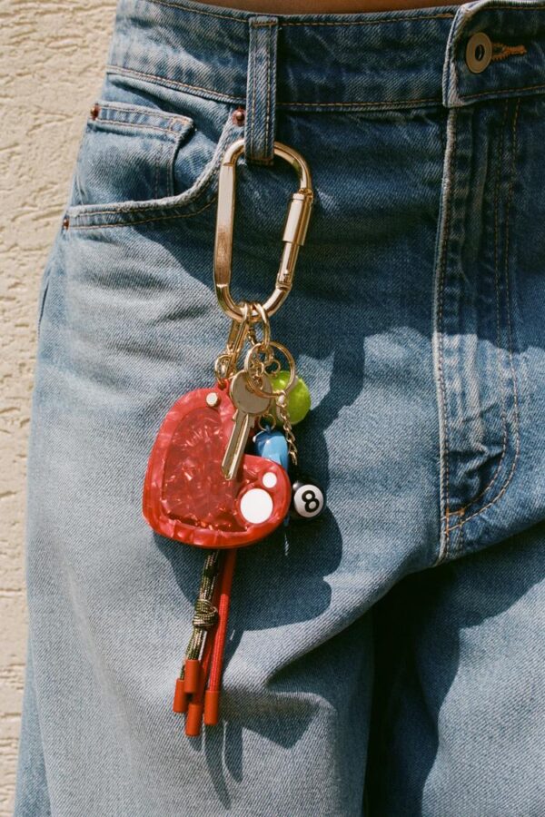 Zara Heart Mirror Multi Charm Keyring