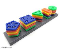 Moon Wooden Shape Sorting Stacking Toys For Toddlers