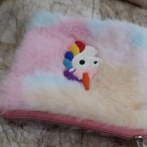 Unicorn Soft Fur Coin Pouch Coin Purse For Girls Mini Pouch For Money