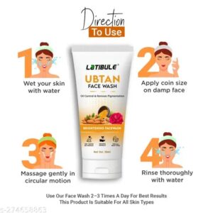 Latibule Ubtan Face Wash For Men Women Skin Whitening Brightening 50Ml