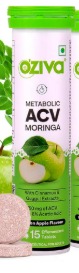 Oziva Metabolic Acv Moringa Control Cravings Green Apple Flavour 15 Tablets