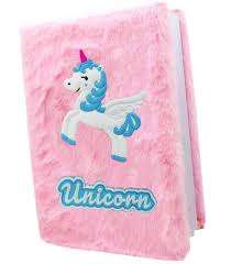 Latest Mini Unicorn Fur Diary For Girls Pack Of 2