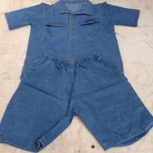 Jeans Shirt Nicker For Boys Girls Colour Blue Size 5 To 7 Yrs